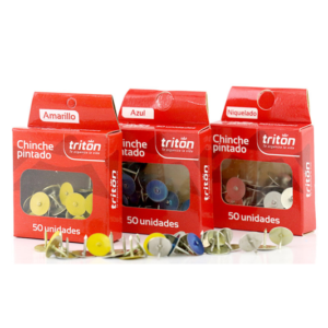 CHINCHE PLASTICO TRITON AZUL X 50 UN.