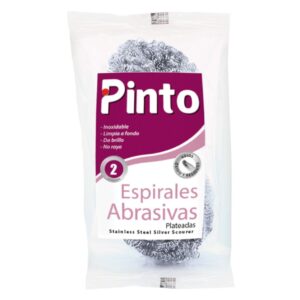 ESPONJA ESPIRAL ABRASIVO PLATEADA x2unds REF 14161 PINTO FULLER