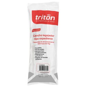 GANCHO LEGAJADOR TRITON PLASTICO TIPO EXPEDIENTE PQTEx20