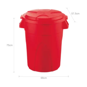 CONTENEDOR REDONDO 121 LTS. ROJO ESTRA