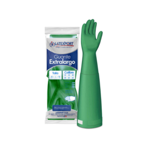 GUANTE IND. EXTALARGO C25 T10 VERDE LATEXPORT