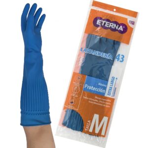 GUANTE EXTRA LARGO 43cm LAVANDERIA AZUL TM ETERNA