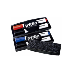 KIT MARCADOR X 2 Y BORRADOR TABLERO TRITON