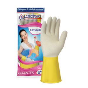 GUANTE DOMESTICO CORRUGADO LATEXPORT AMR T9/9.5