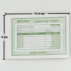 CUENTA DE COBRO MINI HORIZONTAL x 50hjs PERIODICO