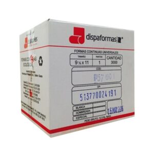 FORMA CONTINUA MINIEMPAQUE 9 1/2 x 11 pqt x 250hjs 1P