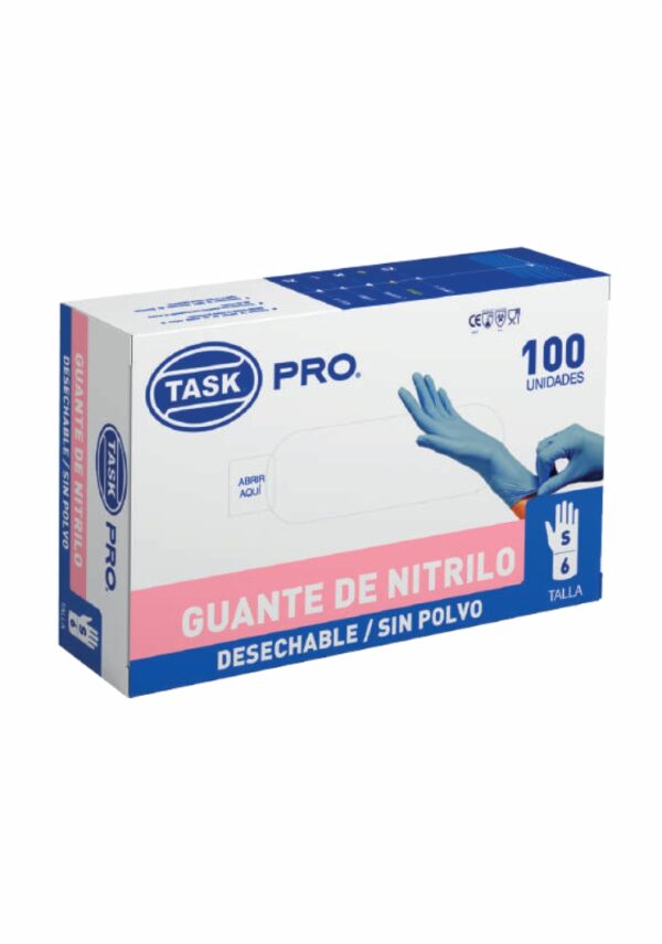 GUANTE NITRILO AZUL S TASK PRO