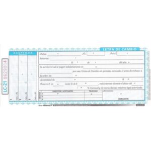 LETRA DE CAMBIO MINERVA UNIDAD